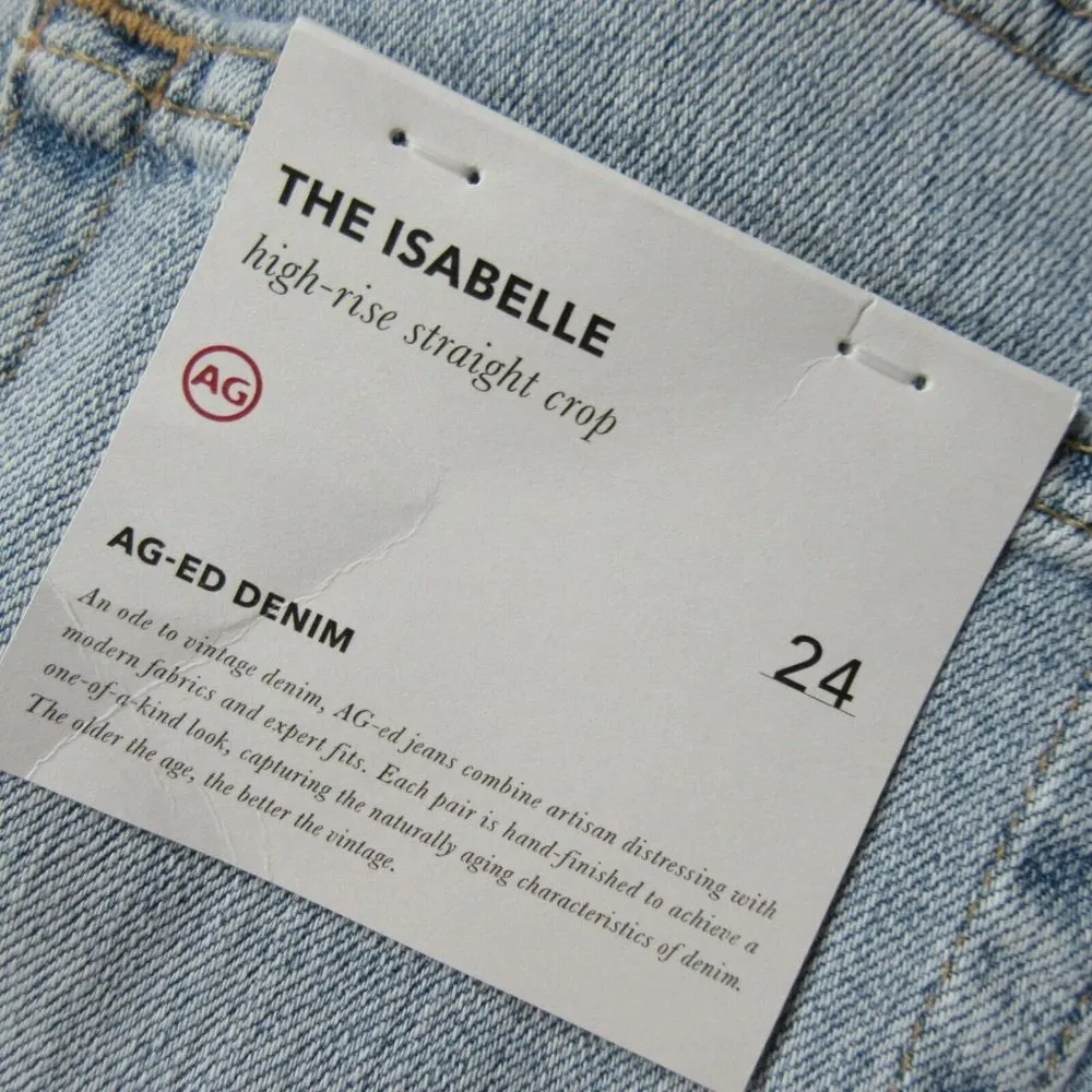 NWT AG Adriano Goldschmied Isabelle in 21 Years Reflect Straight Crop Jeans 24 - Image 5