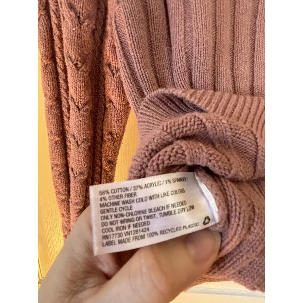 Women’s Wild Fable Rose Knit Button Down Cardigan Size Small - Image 5