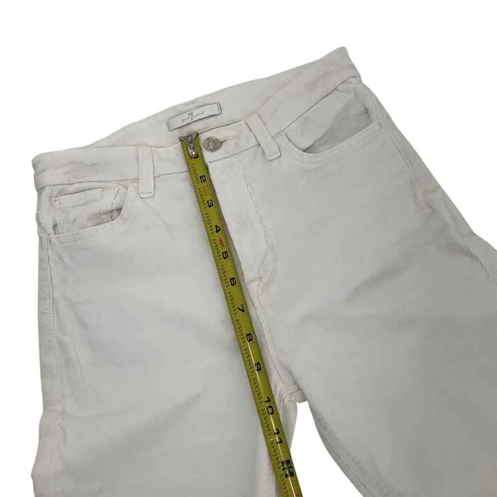 7 For All Mankind ivory Corduroy Skinny Jeans Size 25 Womens Casual classic - Image 12