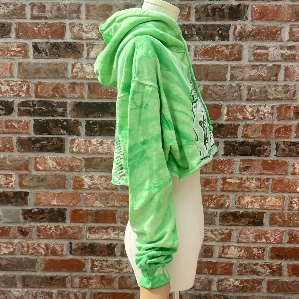 VTG Green tiedye softball 2012 cropped hoodie sweatshirt/ L /Excellent condition Size M - Image 4