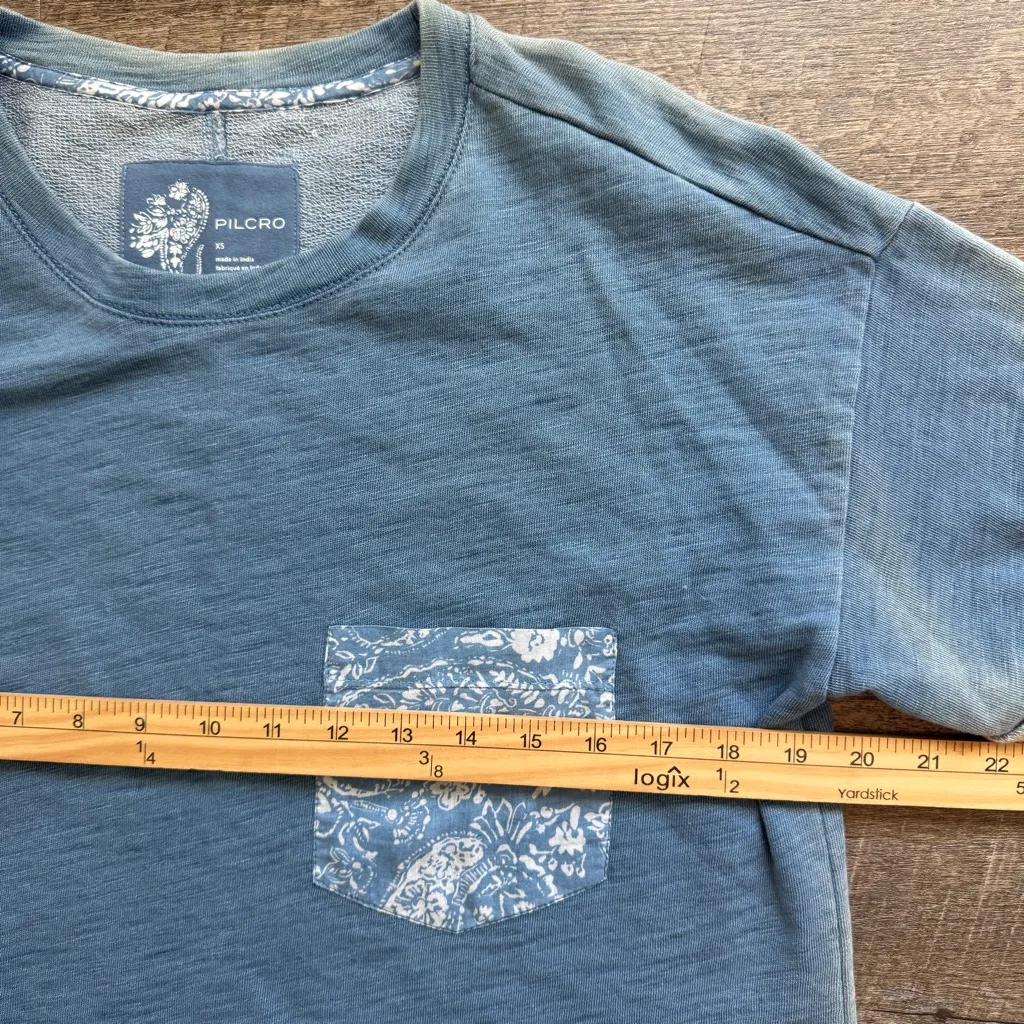 PILCRO AND LETTERPRESS ANTHROPOLOGIE Sutton Cropped Tee Top Size Medium - Image 6