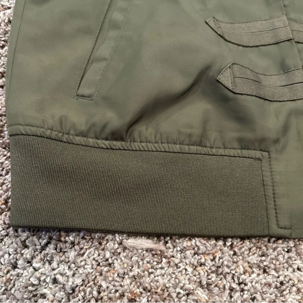 Chelsea28 Olive Green Long Sleeve Vinyl Jacket XXS - Image 11