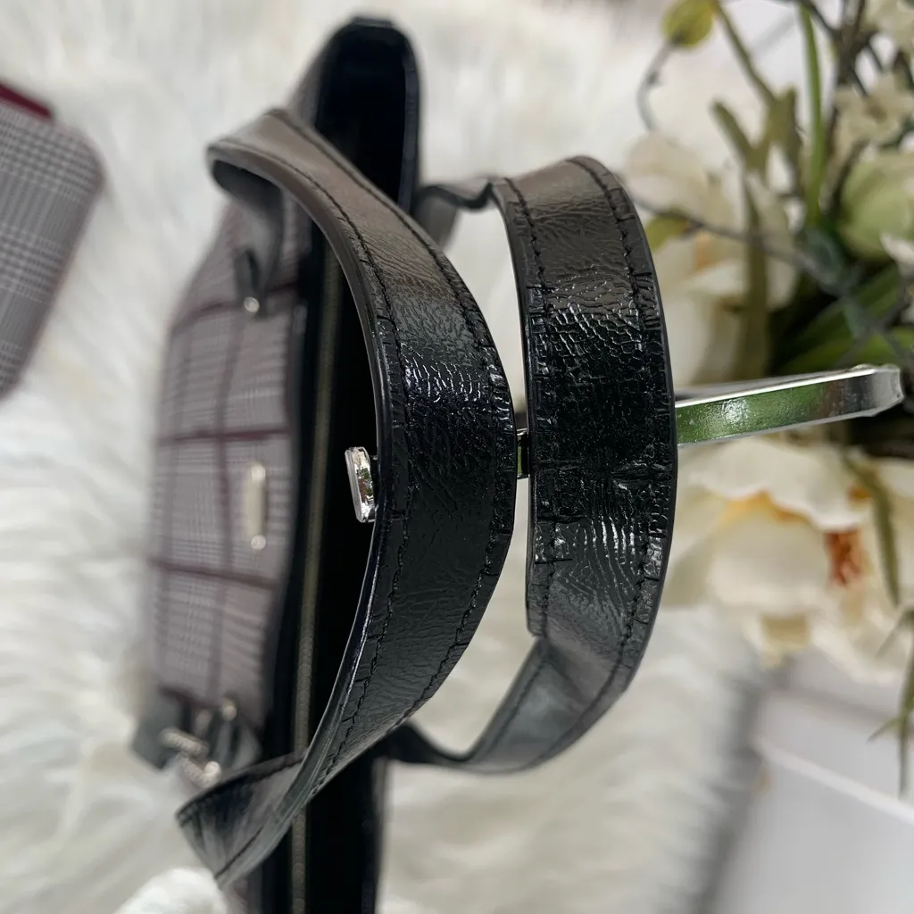 Coach  Plaid Tote Bag with Matching wristlet - Image 7