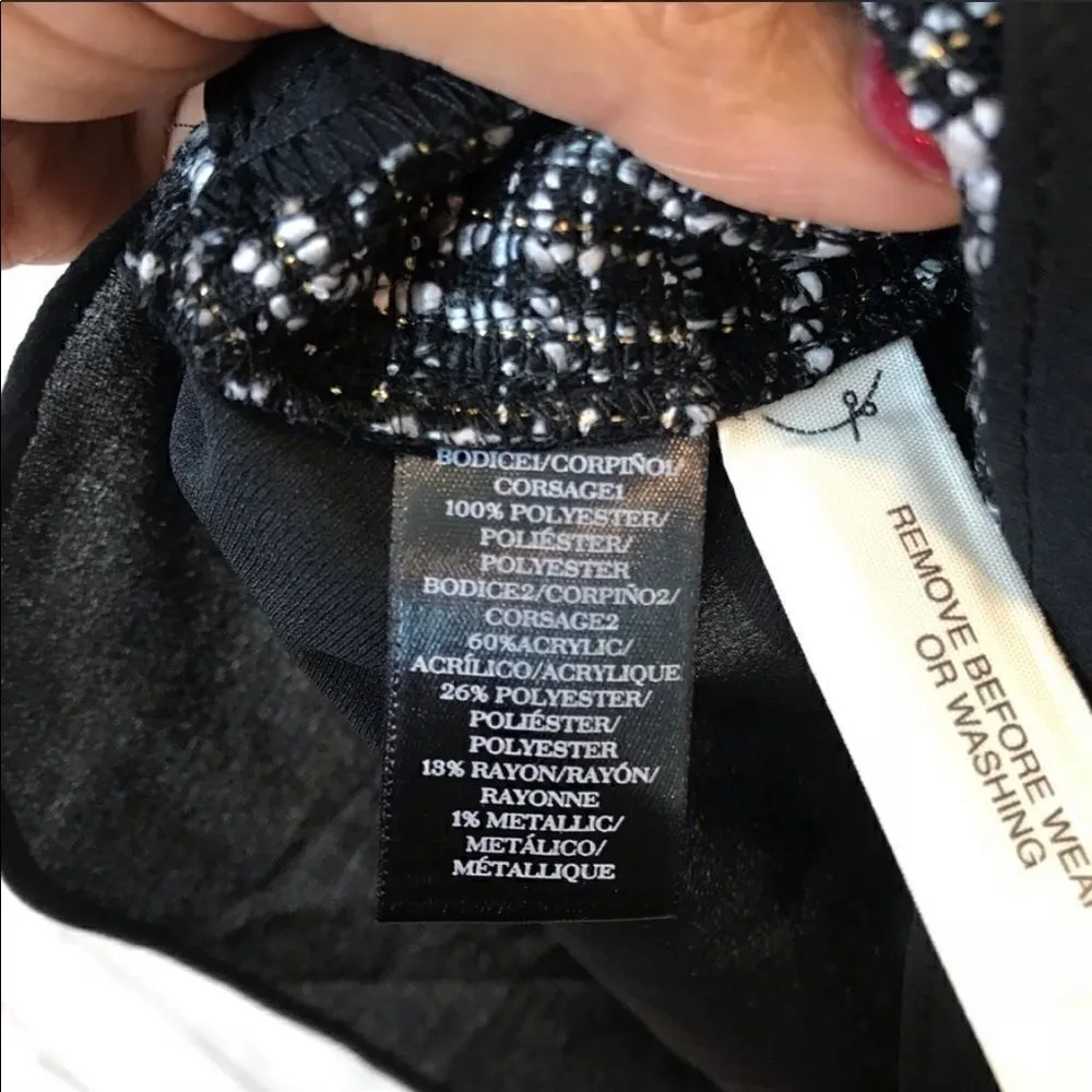 𝅺nwot Ann Taylor mixed media tweed top sz medium - Image 9