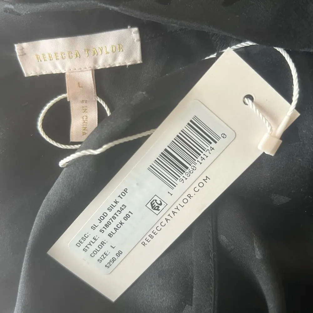 Rebecca Taylor Sleeveless Silk Jacquard Top - Image 8