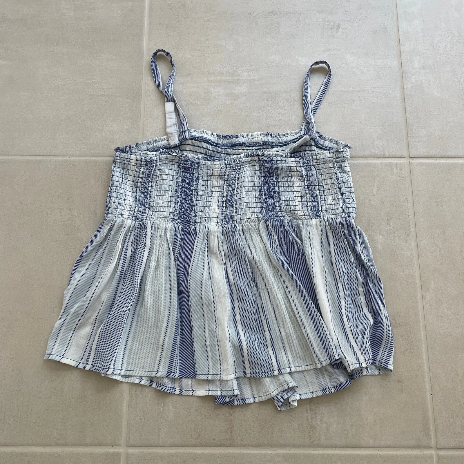 Torrid 0 striped smocked gauze cami top blouse TS 1950 - Image 6