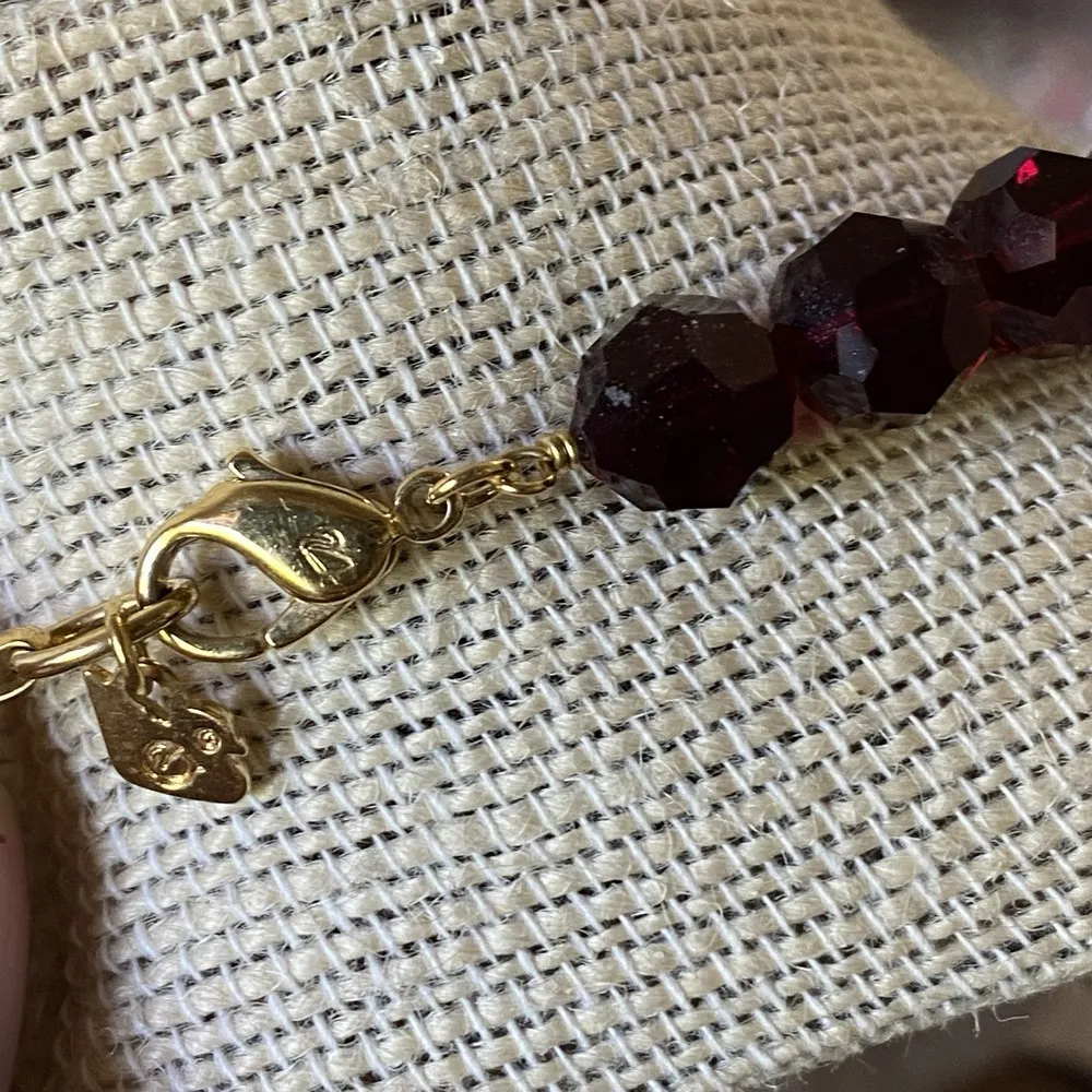 Swarovski RARE Maltese Multicolor Cross Red Beaded Crystal Encrusted Necklace - Image 8