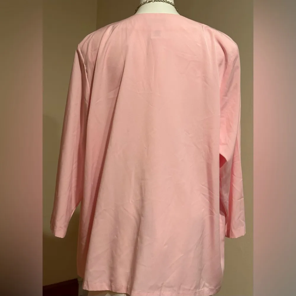 Graver Studio Light Pink,Light Spring Cardigan 1 Button Jacket Sz 2X. Pink - Image 4