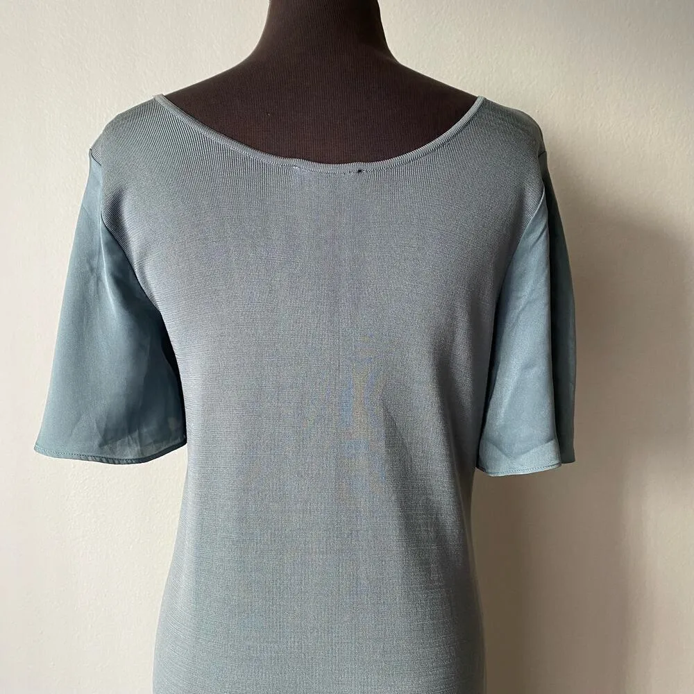 Nic & Zoe sz S minimalist flutter sleeve‎ midi dress - Image 6