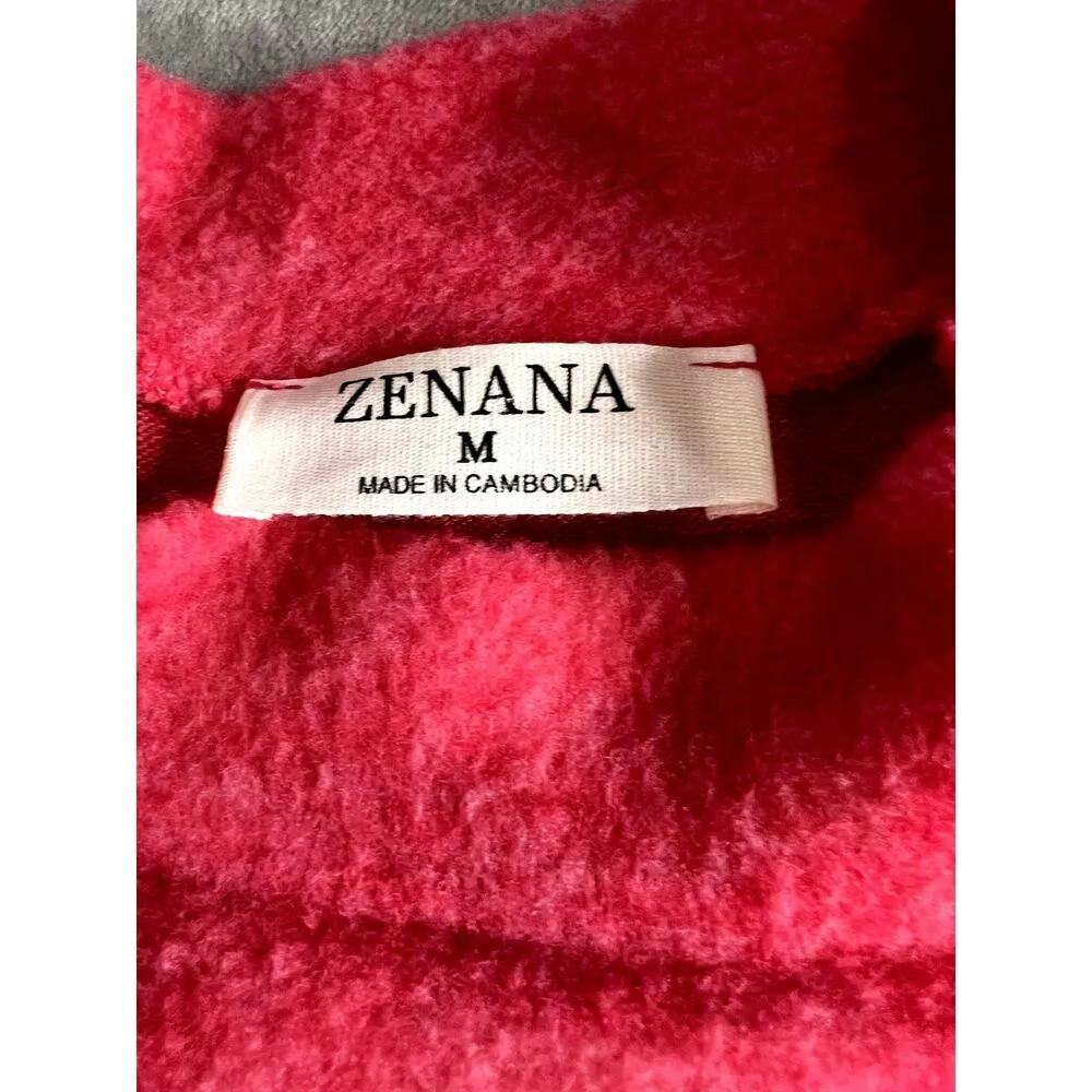 Zenana  womens size medium sweater hot pink peasant sleeves Barbie core - Image 8