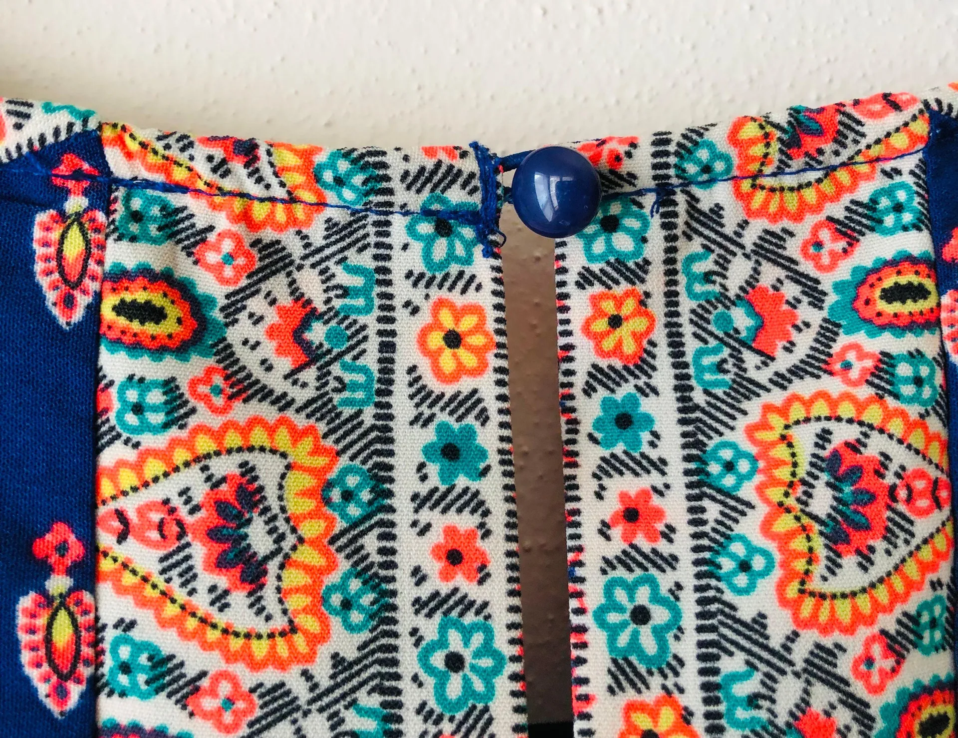 Charlotte Russe Blue Patterned Open Back Romper Medium - Image 8