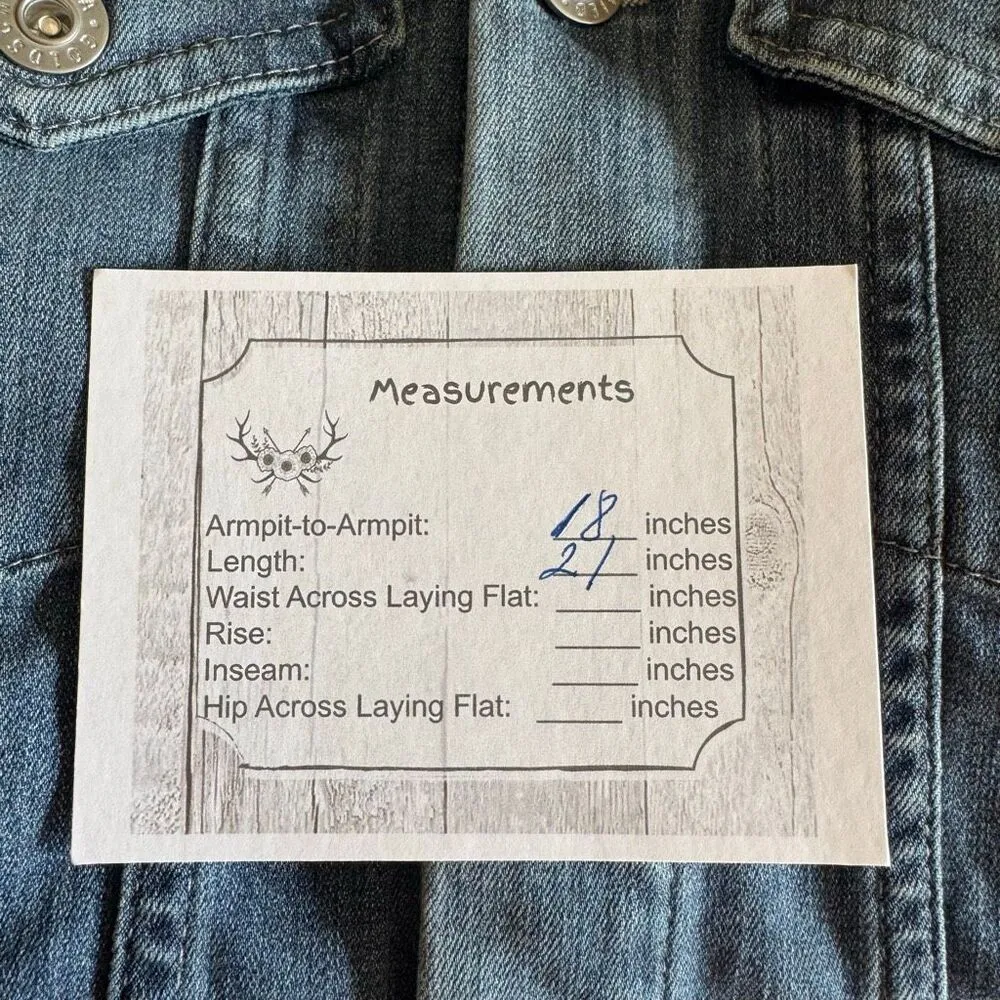 AG Adriano Goldschmied Classic Dark Blue  Stretchy Jeans Denim Jacket SZ S#2524 - Image 9