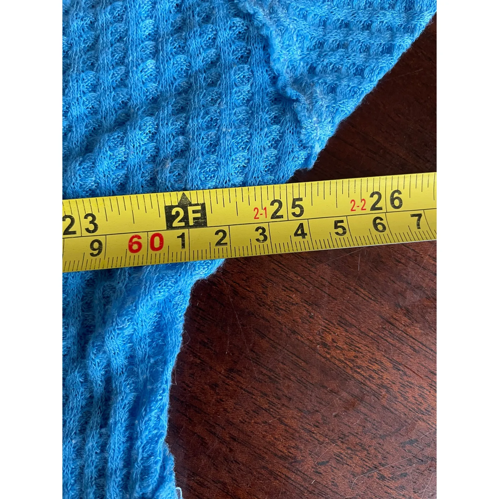 We The Free Womens Westend Thermal Pullover Sweater Blue Oversized - Image 4