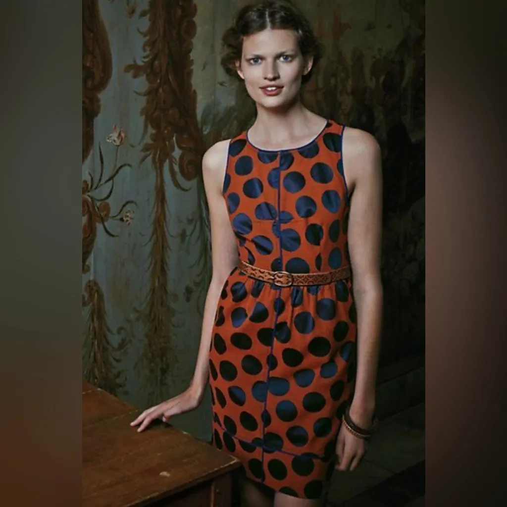 Maeve by Anthropologie Rokin Criss Cross Sleeveless Polka Dot Dress Size 2‎ - Image 5