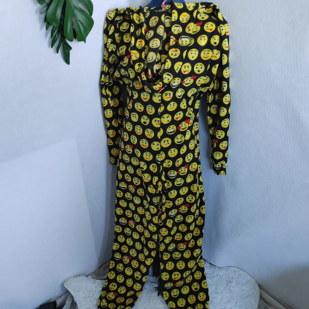 Rue 21 Emoji Fleece Onesie Hoodie Pajama - Image 4