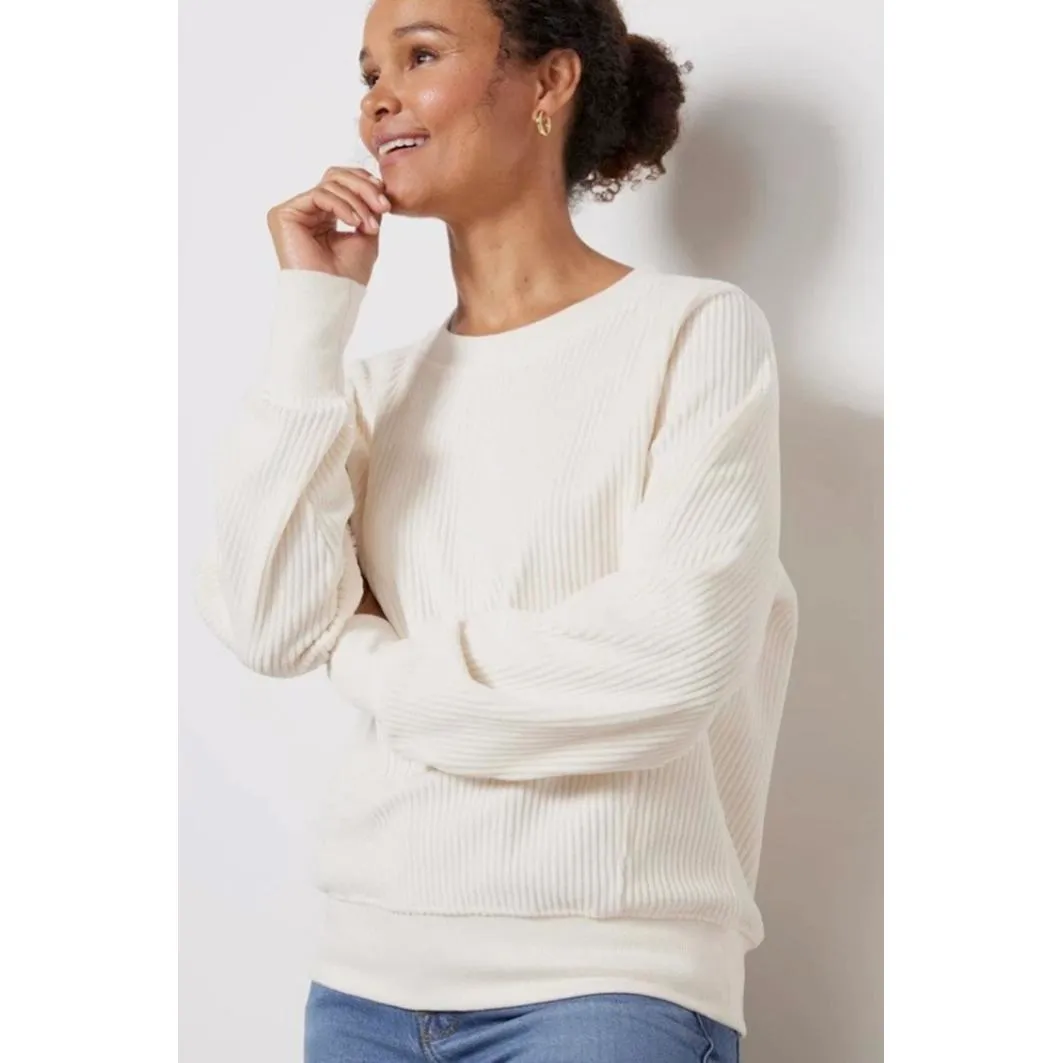 Evereve Cream Kennedy Ottoman Ribbed Pullover - Size - XS - Image 2
