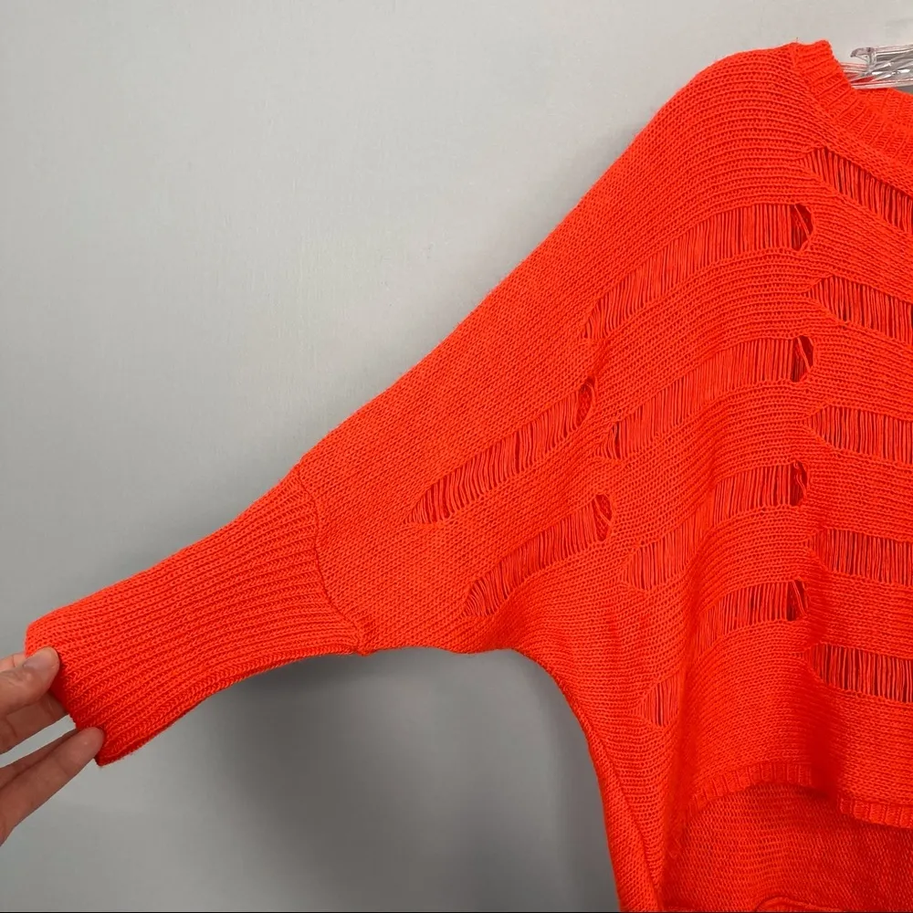 Planet Gold Shredded Dolman Open Kit Crop Sweater - Image 10