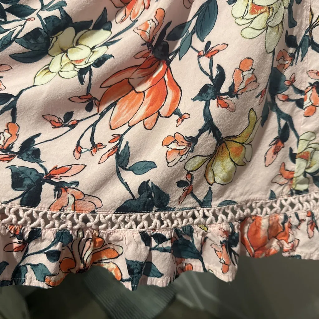 Lulus Hello Darling Blush Pink Floral Off The Shoulder Small - Image 3