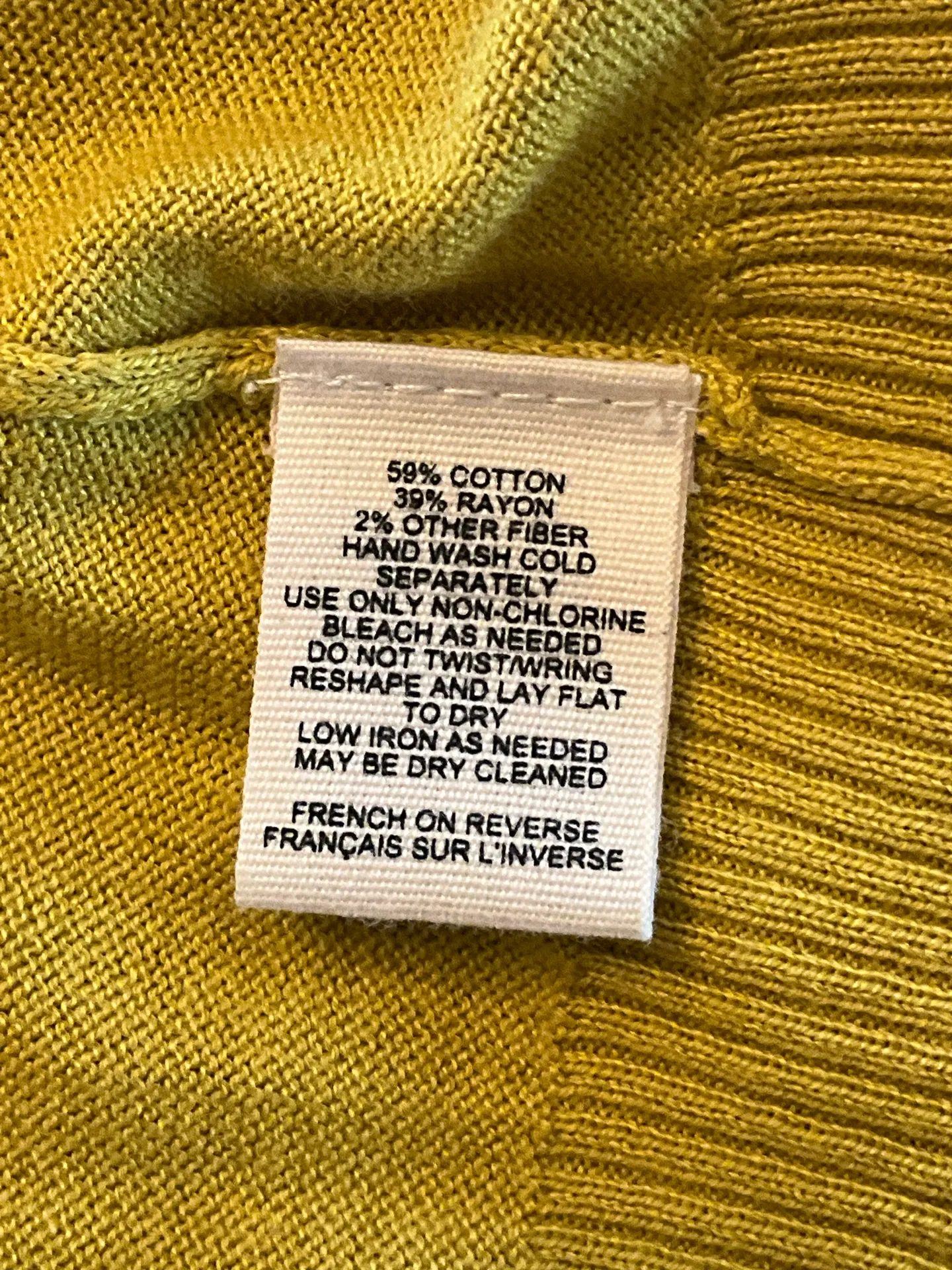 Moth Cardigan Sweater Knit Boho Mustard Yellow M - Image 6