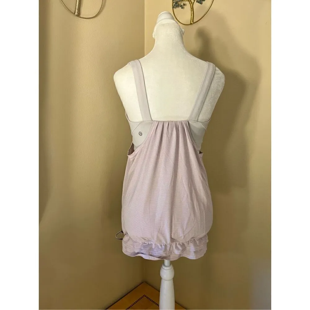 Lululemon Run: Back On Track Tank Pink / Pink Micro Stripe Size 6 - Image 2