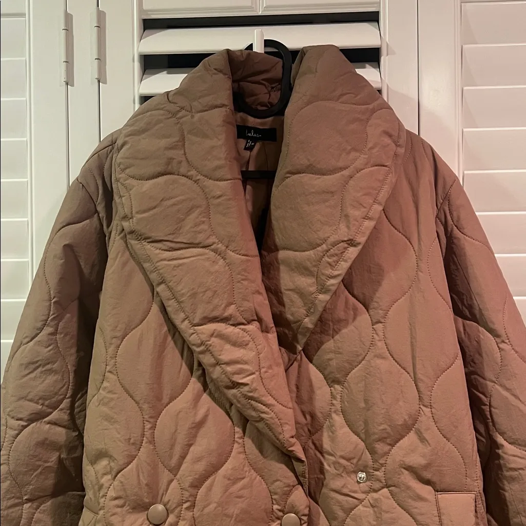 NWT Enviable Forecast Brown Quilted Coat - Image 8