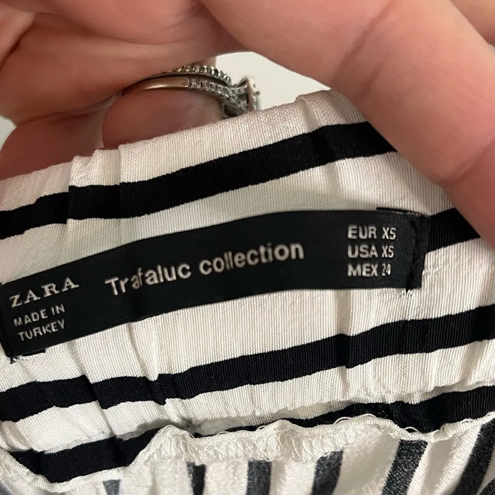 Zara Striped Cherry Blossom Culottes Wide Leg Pants XS - Image 7