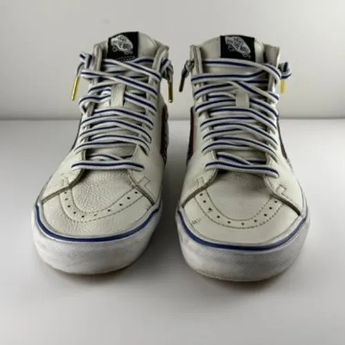 Vans SK8-Hi Americana Sneakers Womens 10 White Red Blue High Special Edition - Image 3