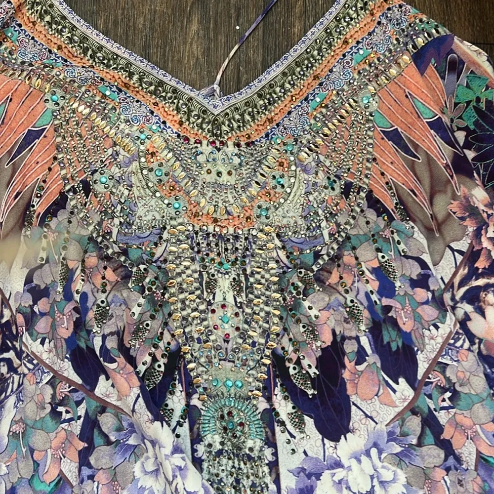 Floral Rhinestone Flowy Dress - Image 3