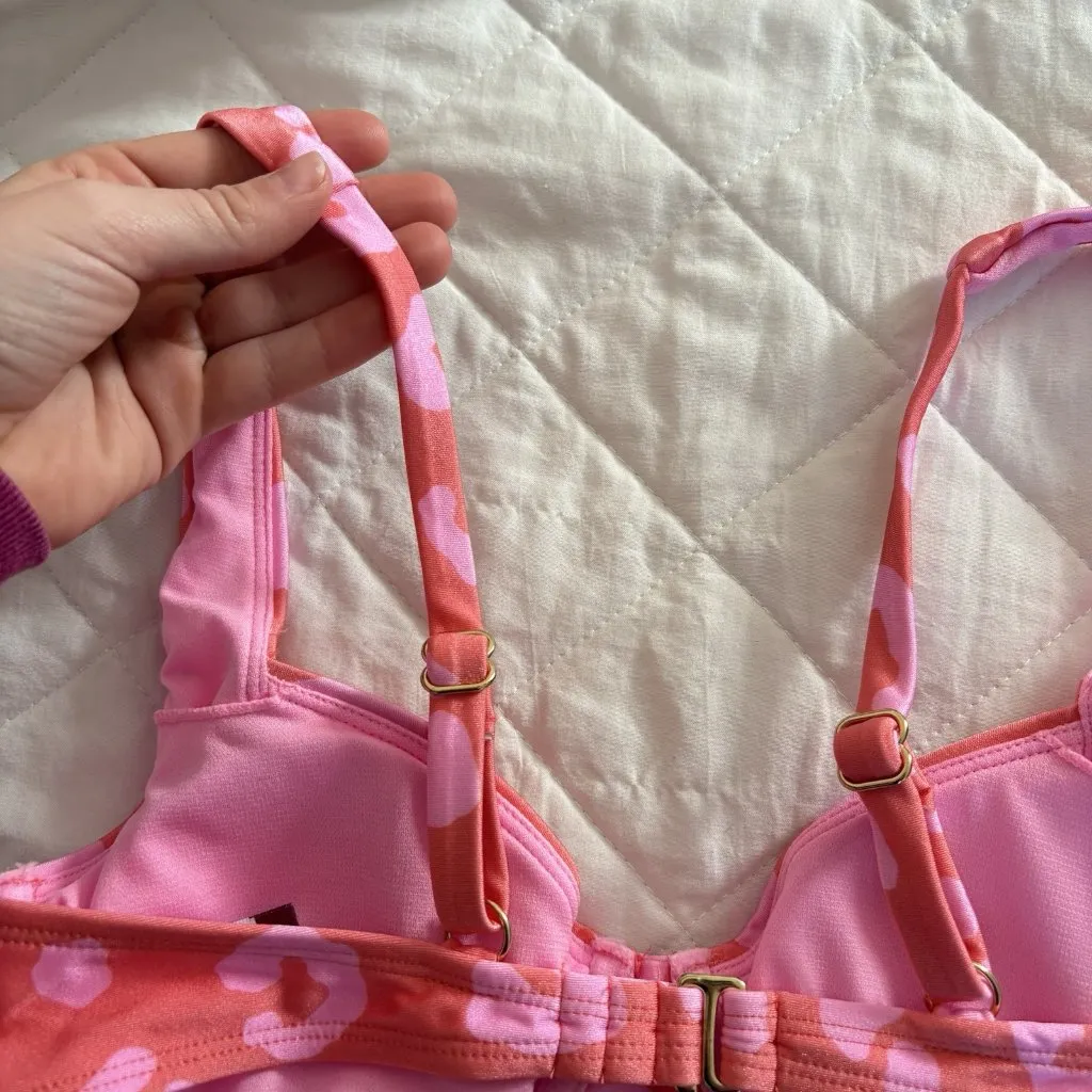 No Boundaries Womens Size Small Bikini Top Padded Pink Cheetah Beach Summer - Image 4