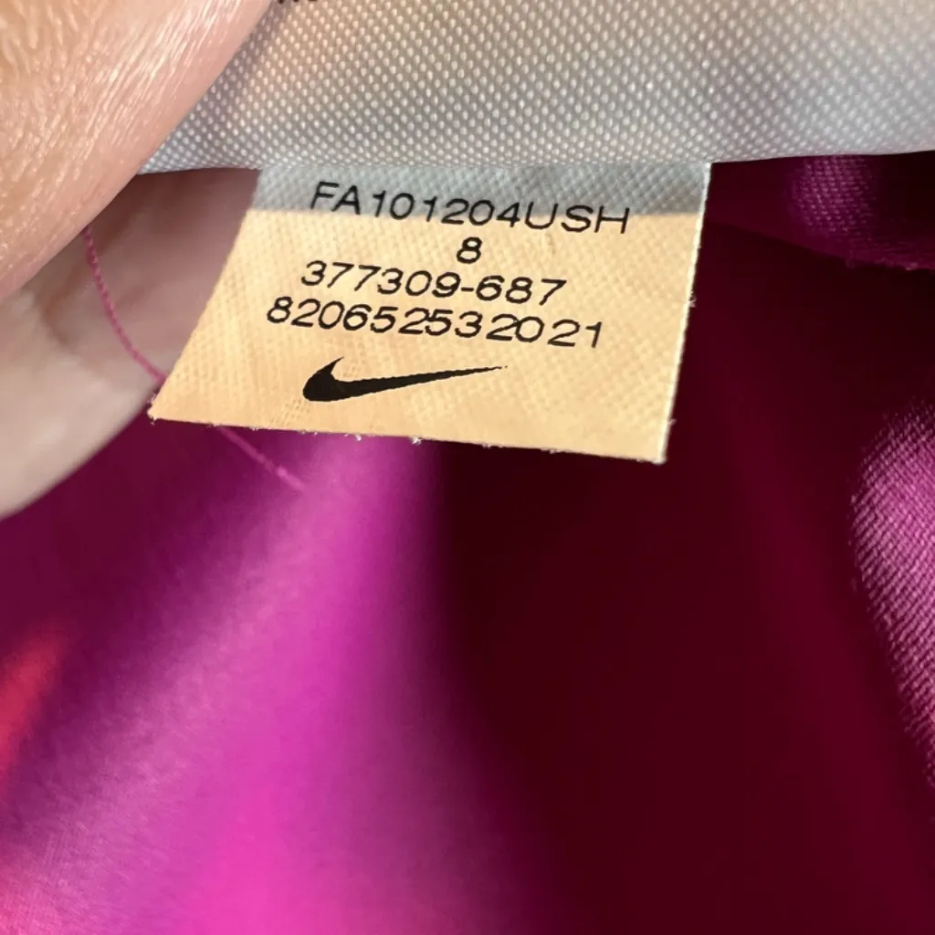 Nike Dri-Fit Women's Golf Skort Fuscia Black Plaid Pleated Skirt Zip Lined  Sz 8 - Image 16