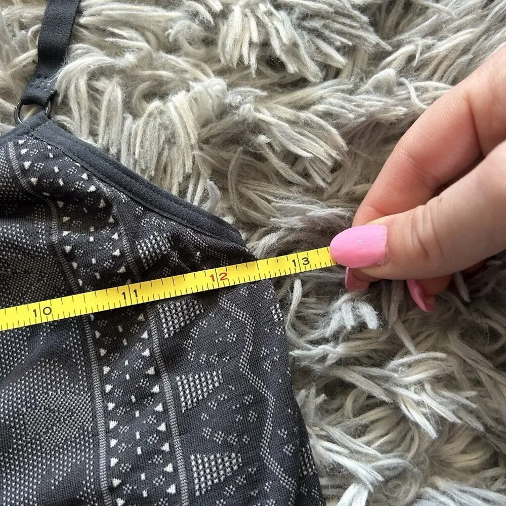 Athleta Womens Sz Small S Tank Top Cami Camisole Shelf Bra Geometric Athletic - Image 3