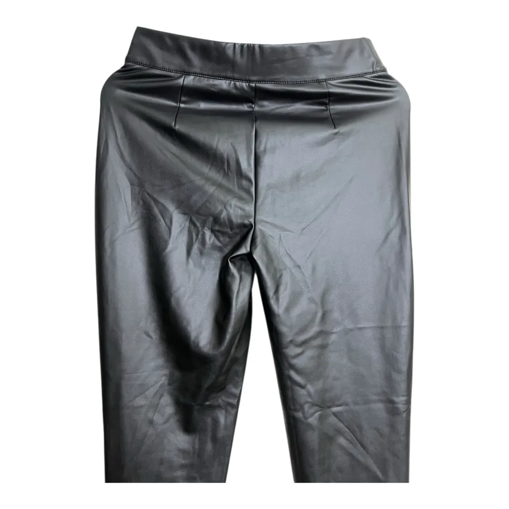 BBJ Los Angeles Black Faux Leather Leggings Size M Size M - Image 7