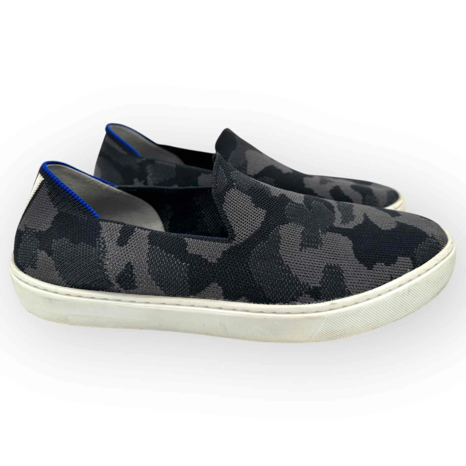 Rothy's Multi Camo Slip On Sneakers Flats Grey - Image 2