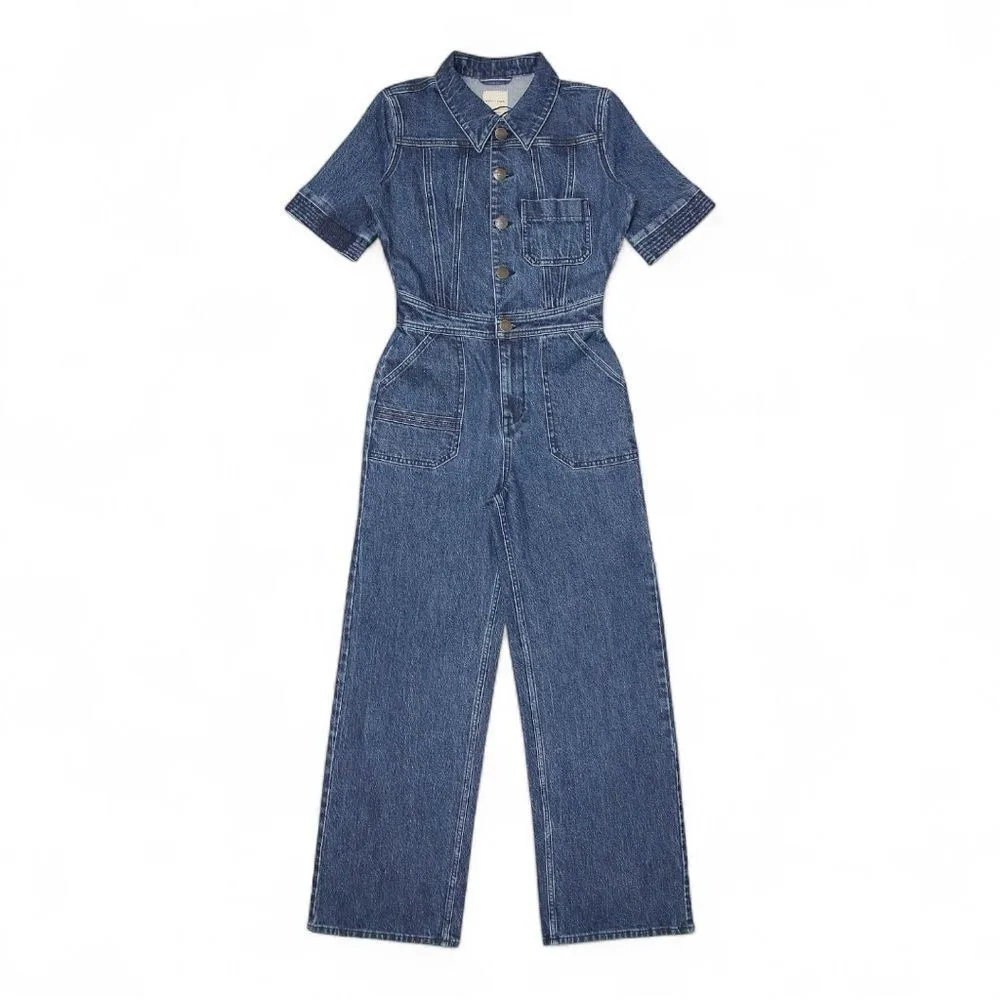 NEW Anthropologie Seventy + Mochi Elodie Denim Jumpsuit Size 2 - Image 11