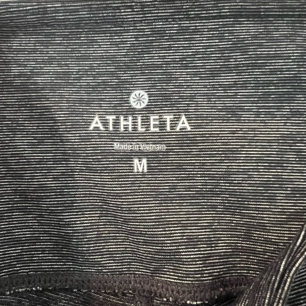 Athleta High Rise Pixel Chaturanga to Town Capri Crop Grey Gray Leggings Medium - Image 9