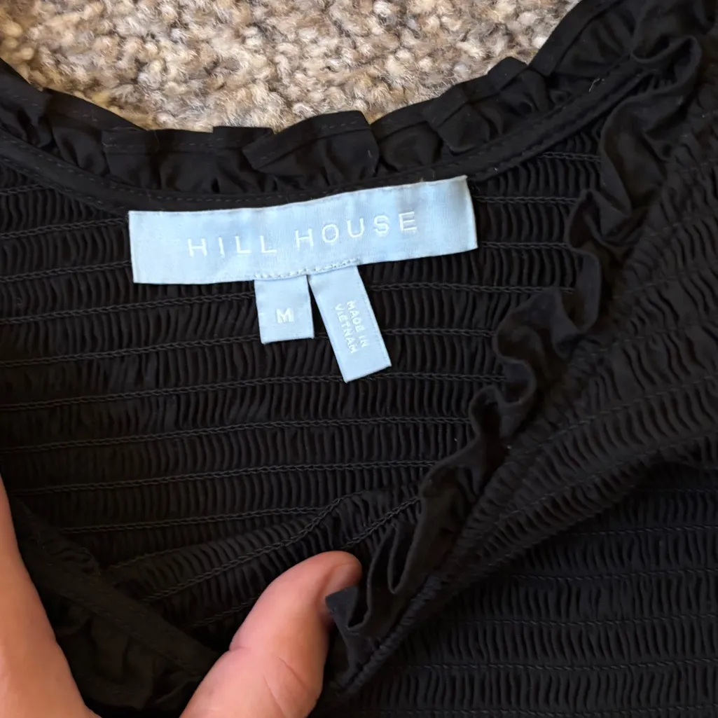 Hill House Black Puff Sleeve Crop Top - Image 5