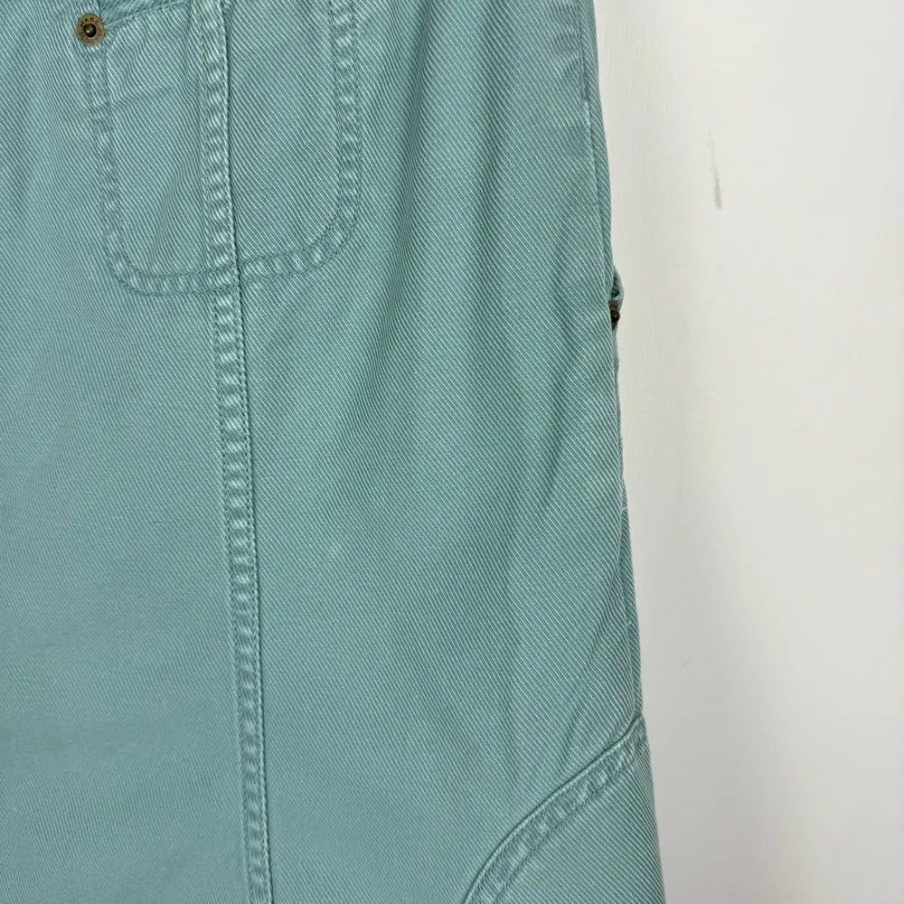 Marc Jacobs Denim Cargo Skirt Sz 2 Knee Length Seafoam Blue Green Cotton - Image 11