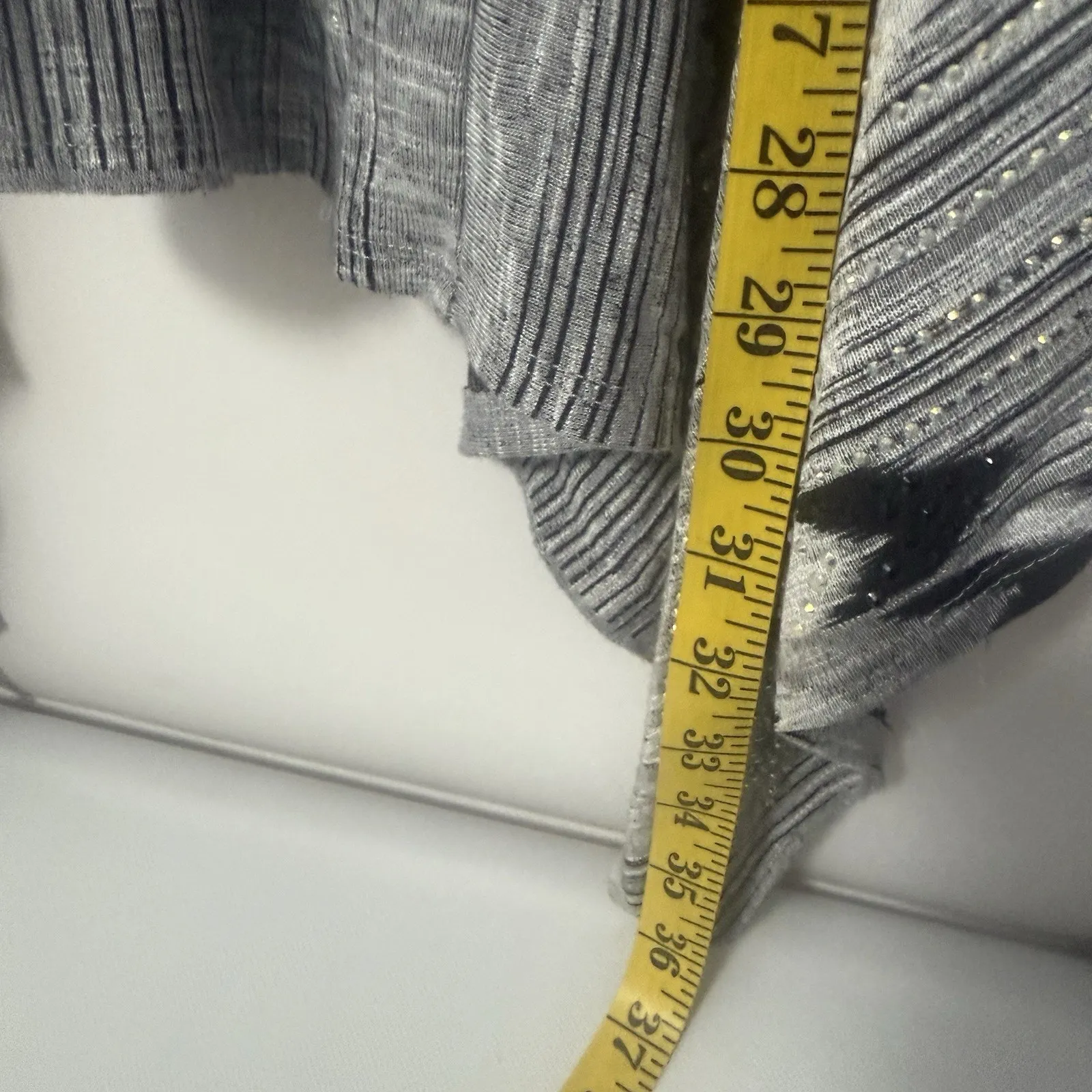 Vtg Vocal Hooded Rhinestone Asymmetric Tunic Whimsy Goth Fairy Witchy Yoga Small - Image 8