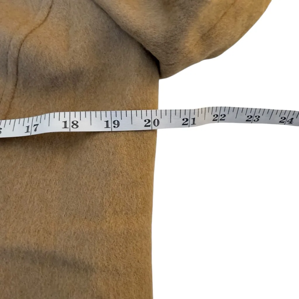 Vintage Talbots 12 Petite Pure Camel Hair Tan Brown Short Peacoat Toggle Close - Image 8