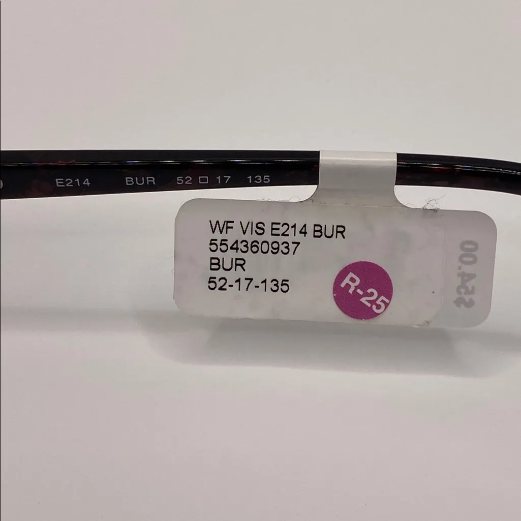 Visage Women's E214 Rectangular Prescription Eyeglasses metal NWT Red - Image 9