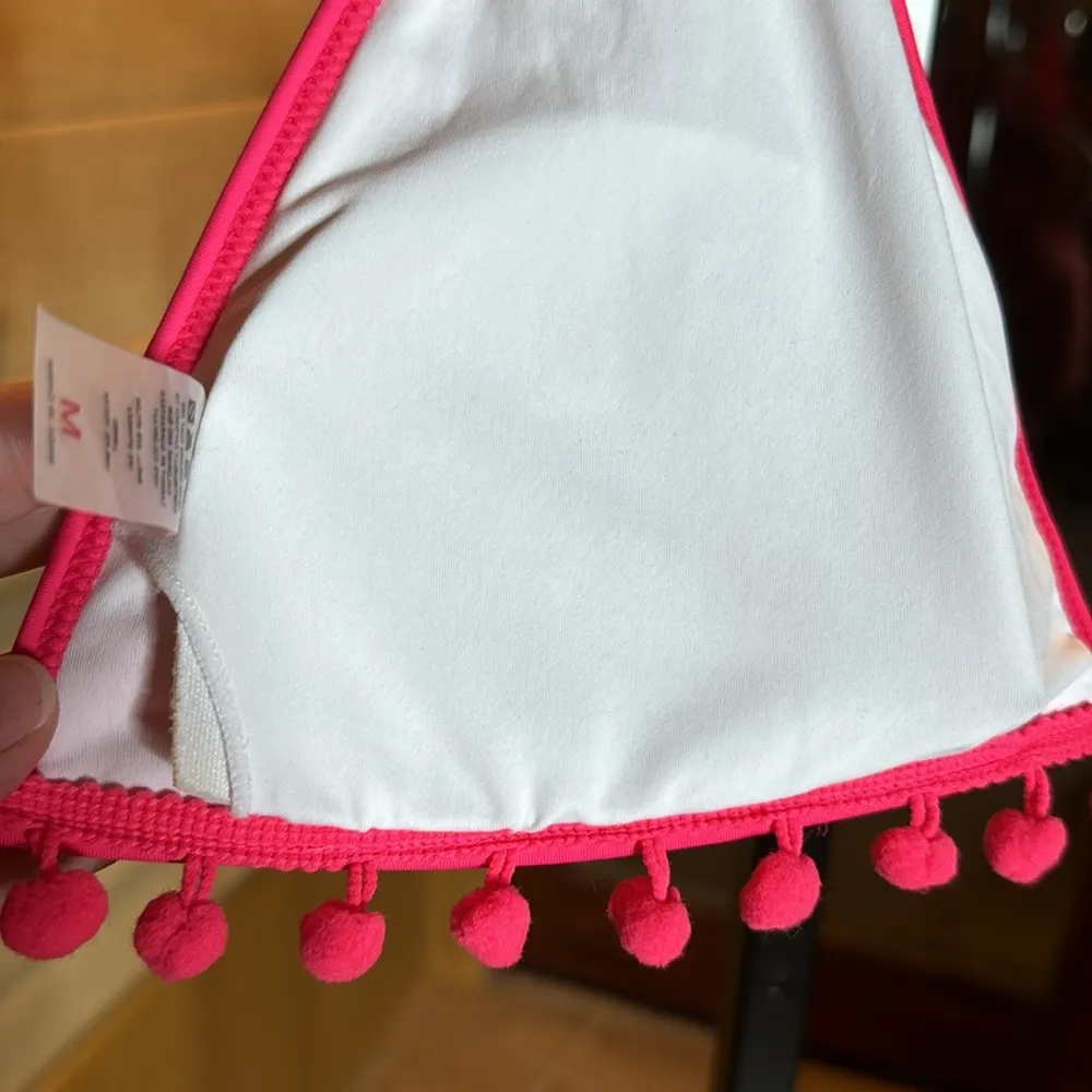 NWOT Davi & Dani Sweet Paradise Coral Pink Bikini Top Size Medium - Image 6