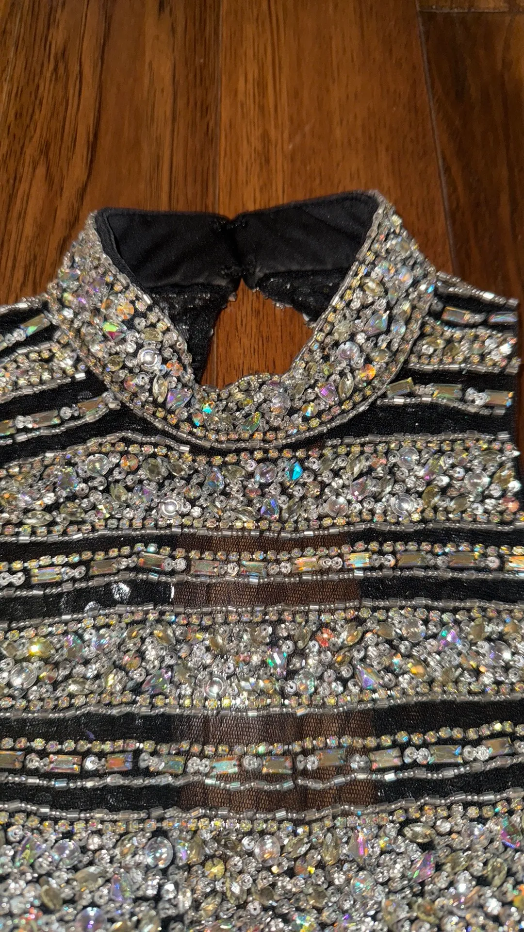 Black Rhinestone Prom Dress - Image 4