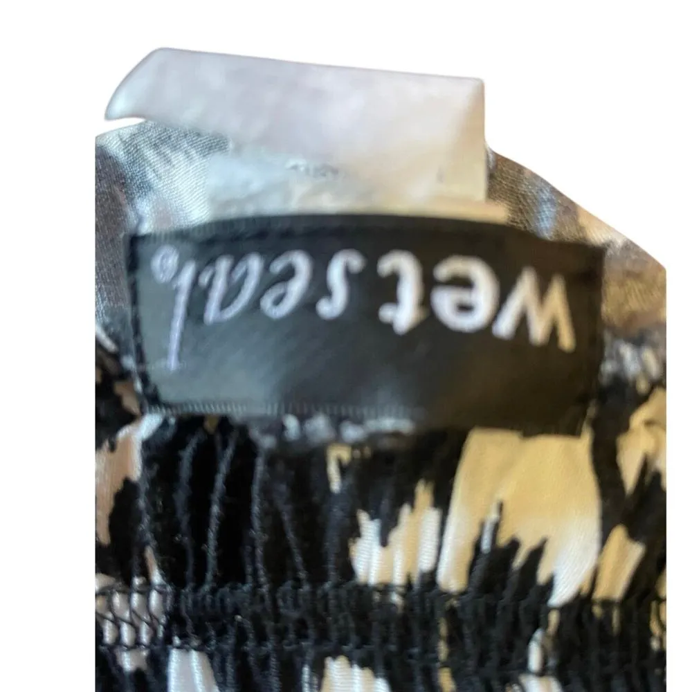 Wet Seal Black White Animal  Print‎ Pullon Mini Women’s Medium - Image 7