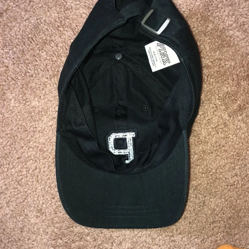 VICTORIA'S SECRET PINK BASEBALL CAP black HAT ball cap one size adjustable​​ - Image 5