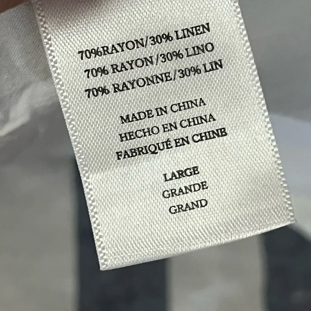 Rails Wren Stripe Linen Mini Dress Women’s L Nautical Preppy Coastal Beach - Image 9