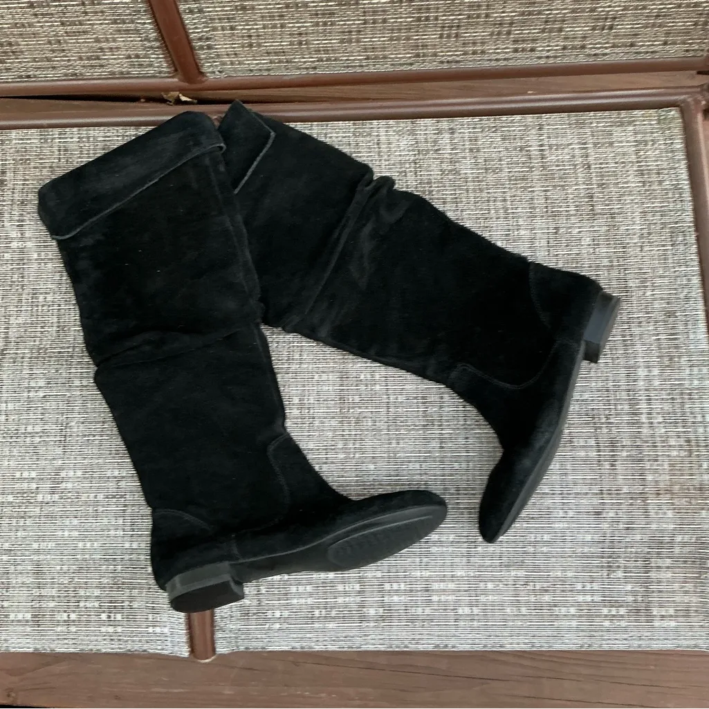 Suede leather pull on boots 🖤🖤 - Image 5