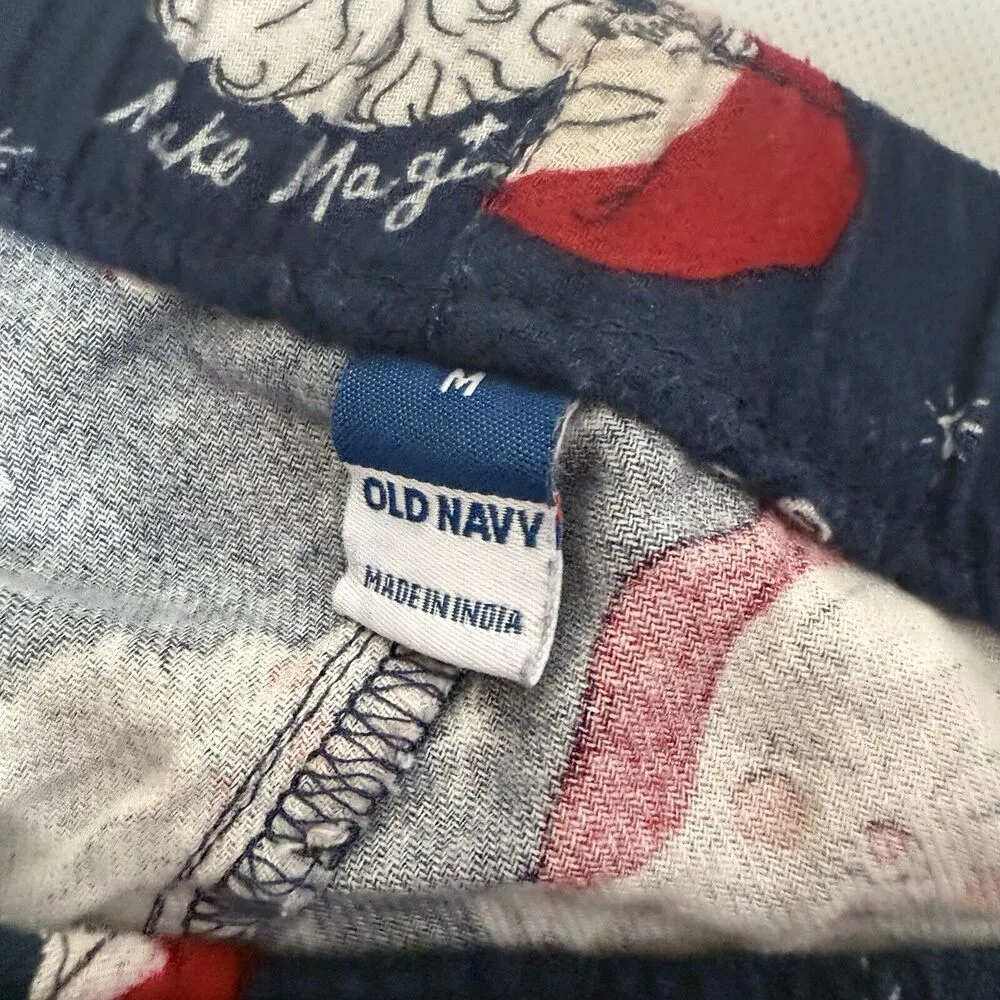 Old Navy Santa Holiday Pajama Pants Flannel Cotton Christmas Fall Winter M - Image 3