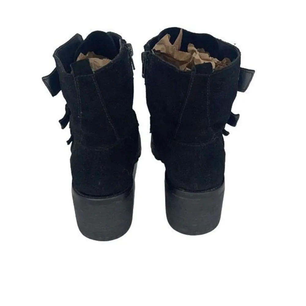 Crown Vintage Asisa Ankle Boots Booties Shoes Size 8.5 US/39 Women’s Black Suede - Image 6