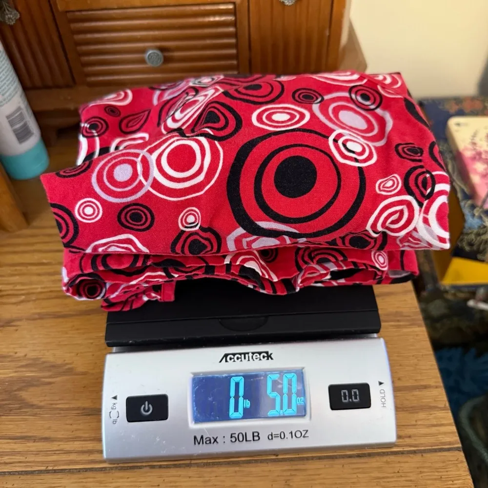 Comfy Cotton Medical Scrub Top Women’s XS Red Circle Geometric Design Nurse Vet Size undefined - Image 7