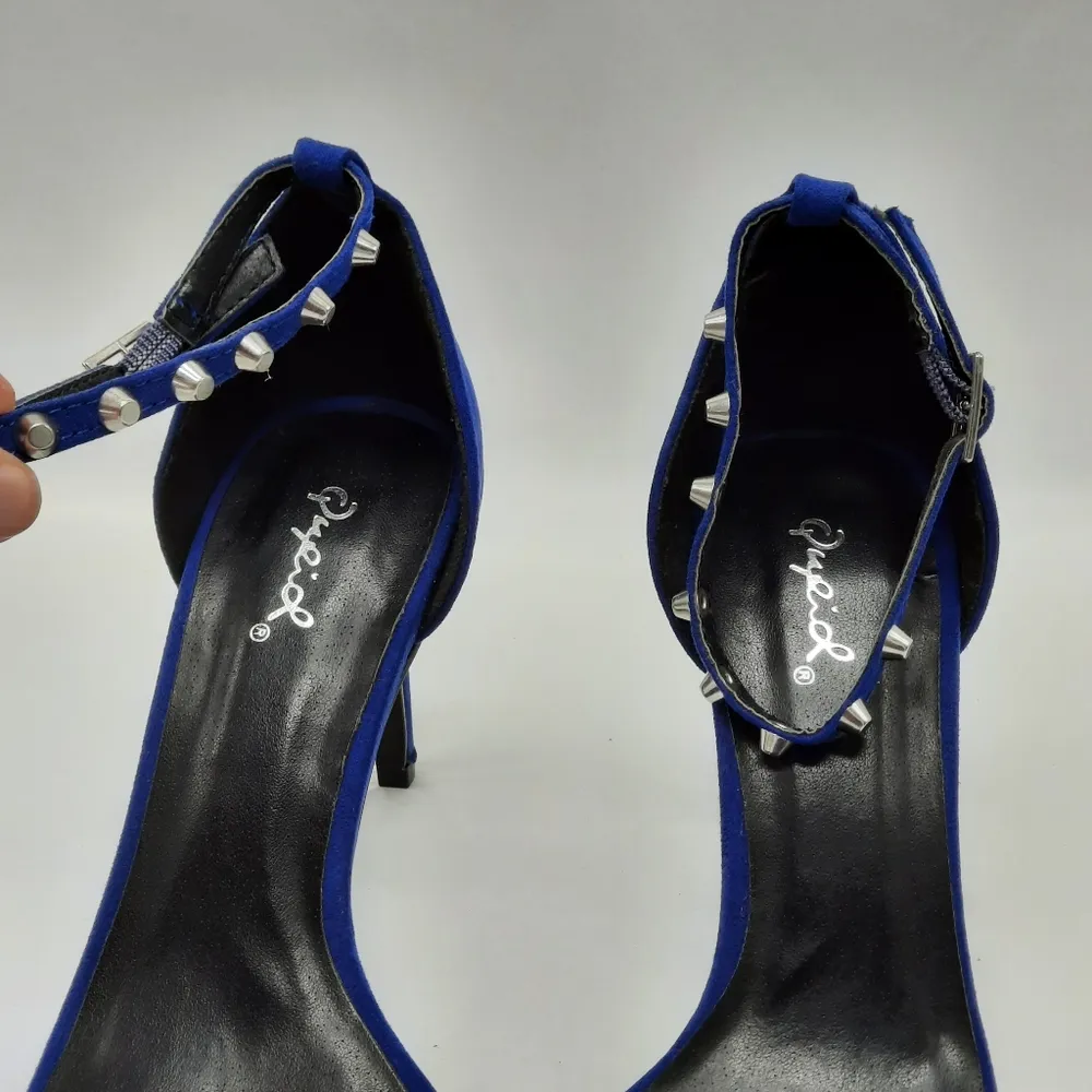 Qupid Heels Womens Size 6 Blue Sandals Shoes - Image 4